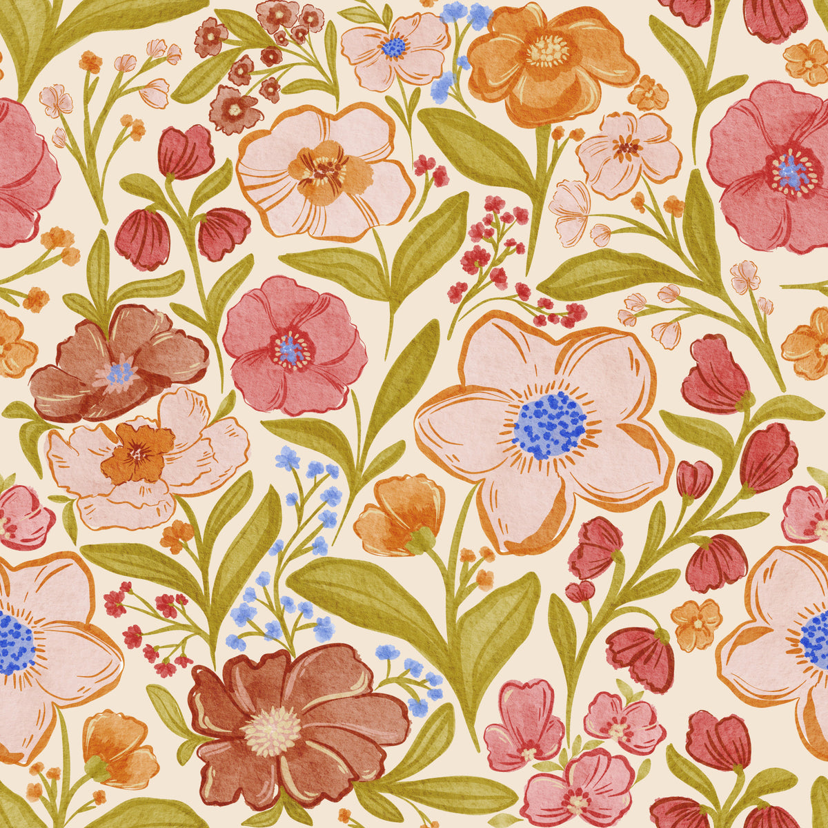 Imagini de tapet vise de acuarelă botanică⁠ in your room — zoomed