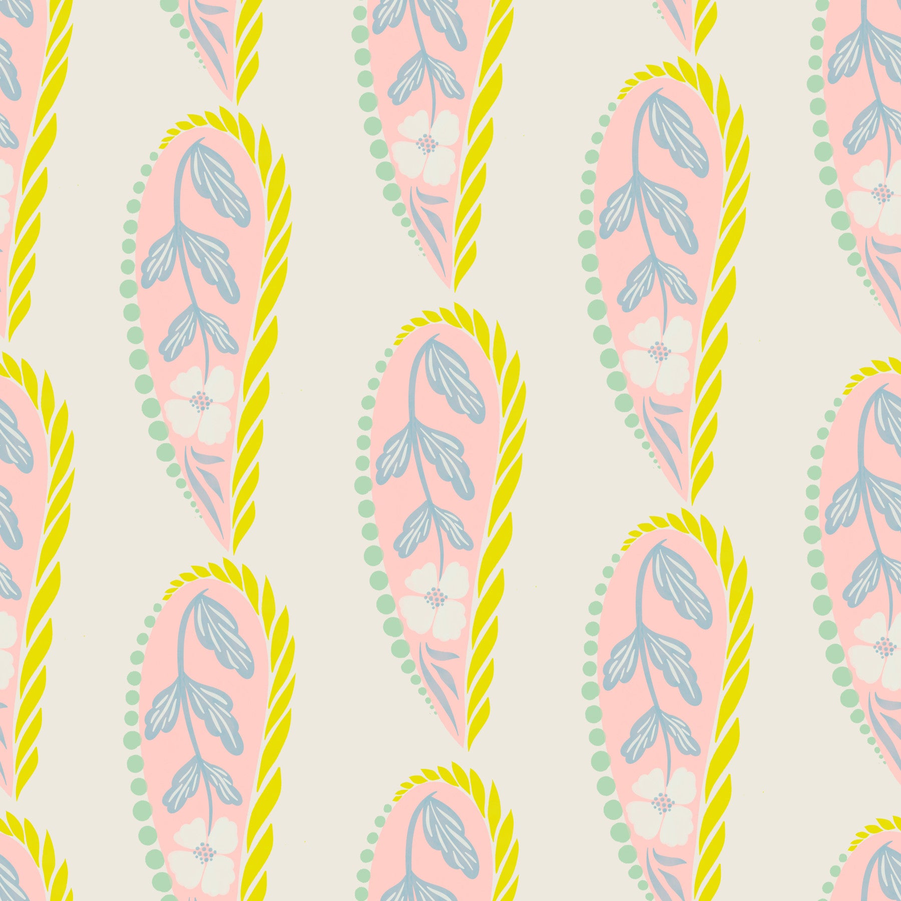 Pastell paisley tapet⁠