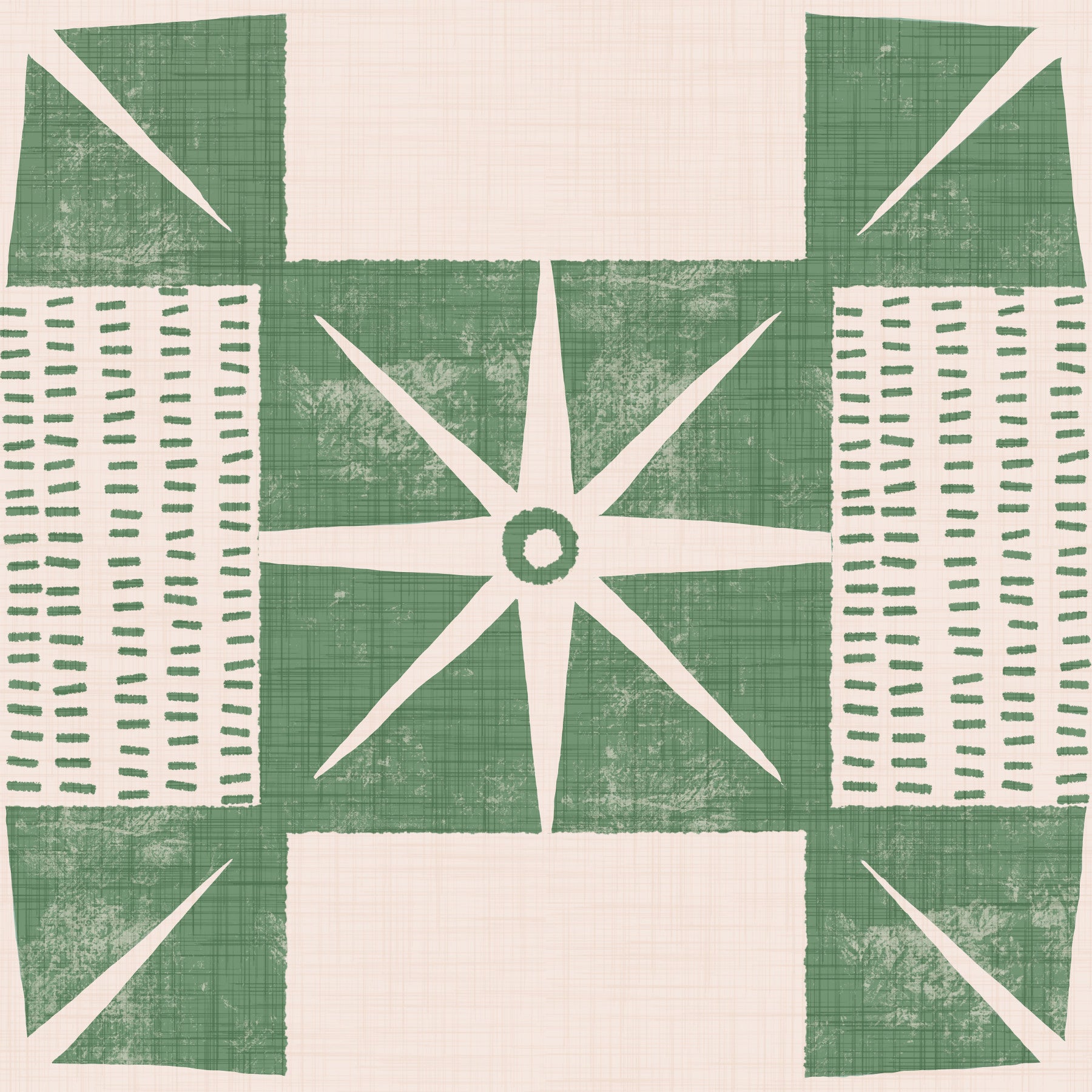 Retro Starburst Quilt Block - Imagini de fundal minimalist la mijlocul secolului de salvie in your room — zoomed
