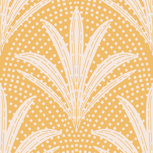 Boho rustykalny blask palmowy złota ochra tapeta ⁠