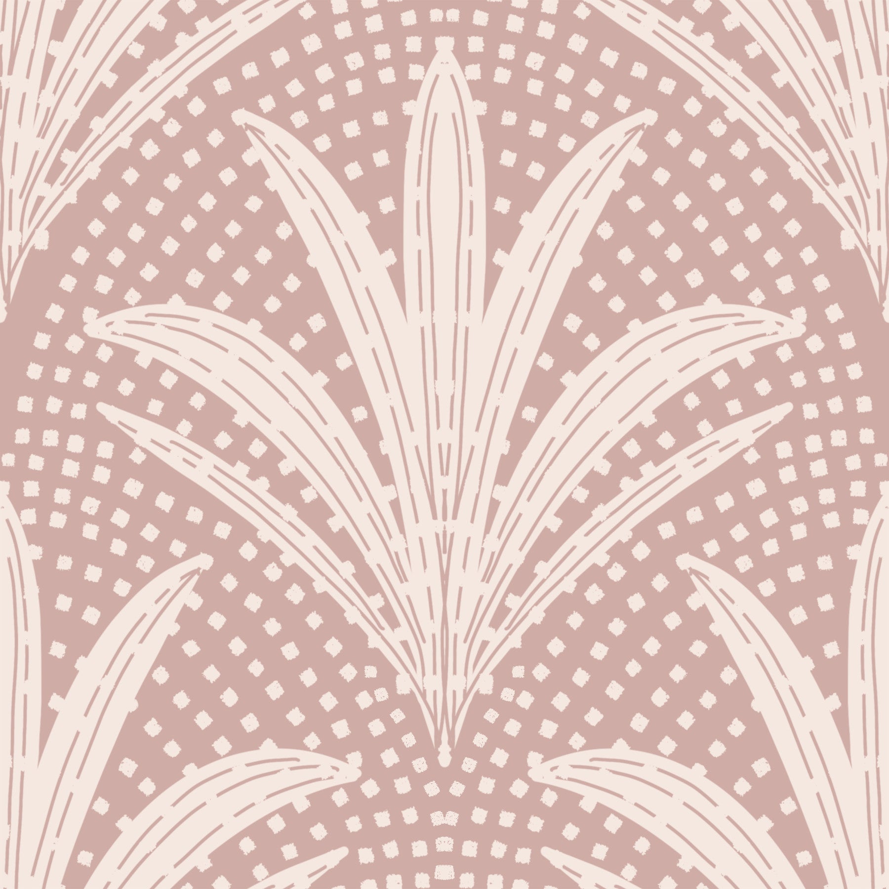 Boho Rustic Palm Radiance Mauve  Wallpaper⁠