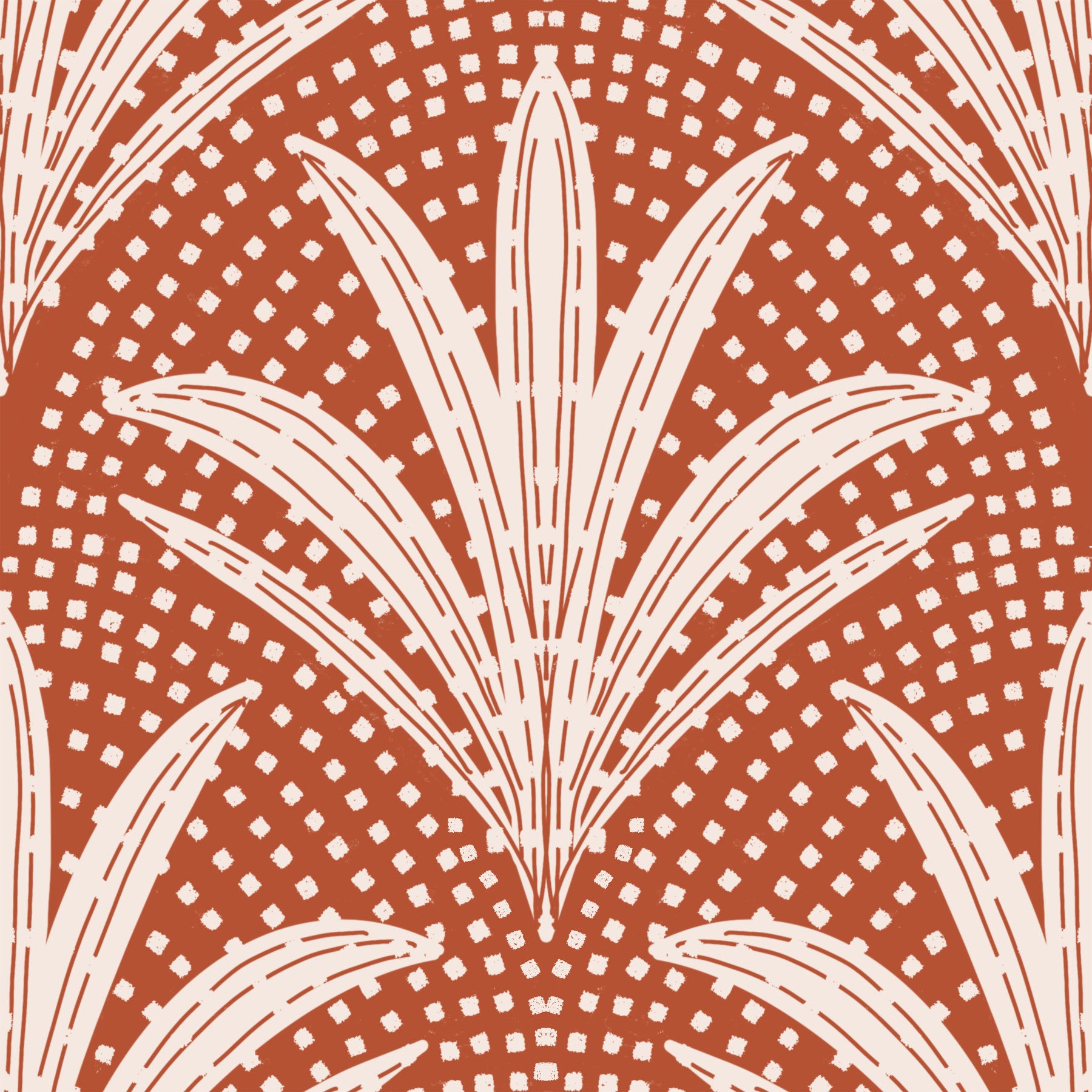 Boho Rustic Palm Radiance Terracotta Wallpaper⁠ in your room — zoomed