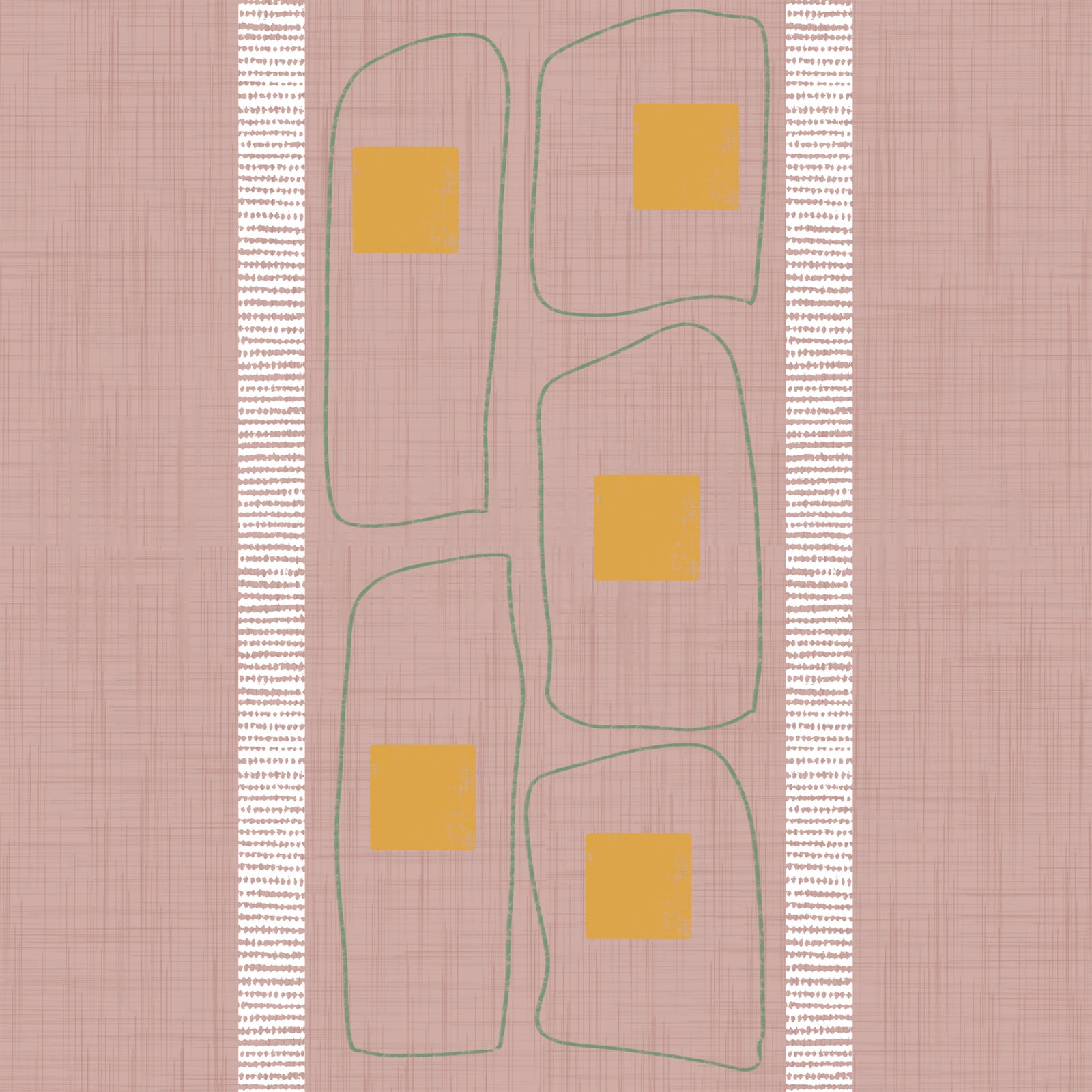 Japandi Frame Lines Mauve Wallpaper⁠