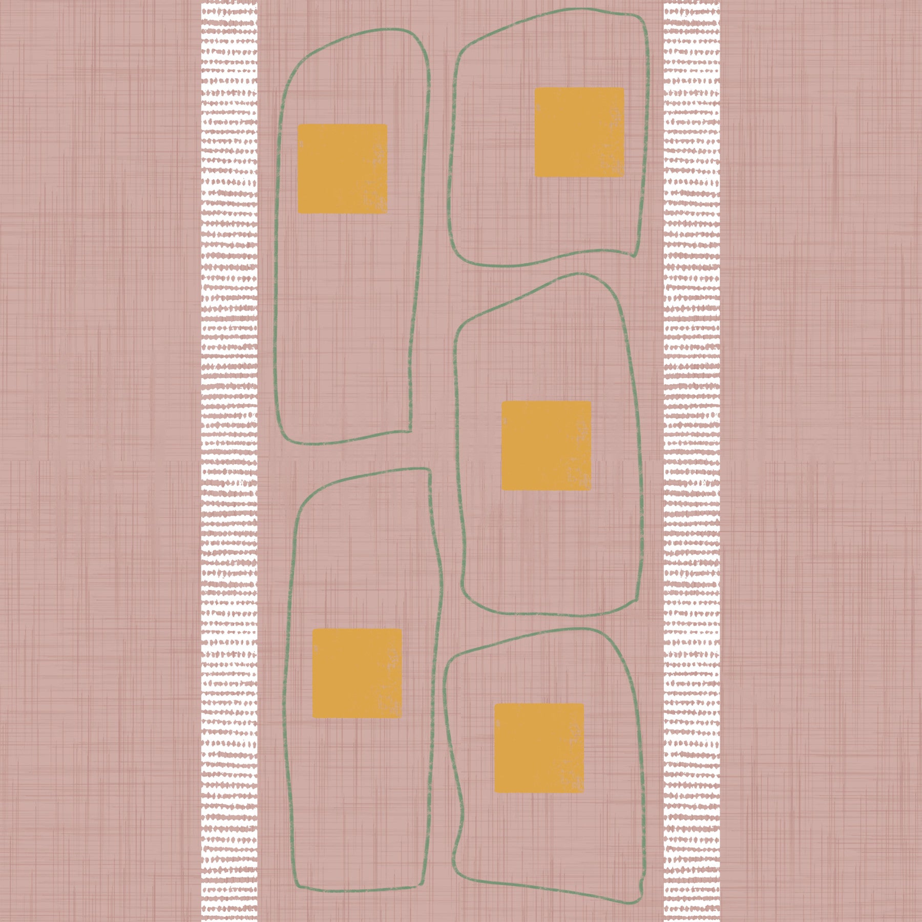Japandi Frame Lines MauveWallpaper⁠
