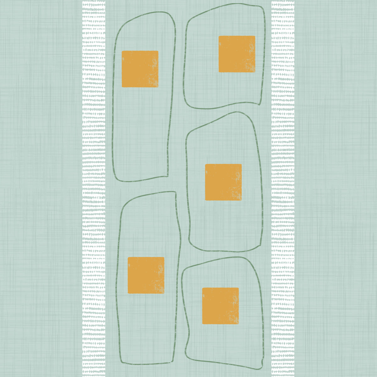 Japandi Frame Lines Soft Blue  Wallpaper⁠ in your room — zoomed