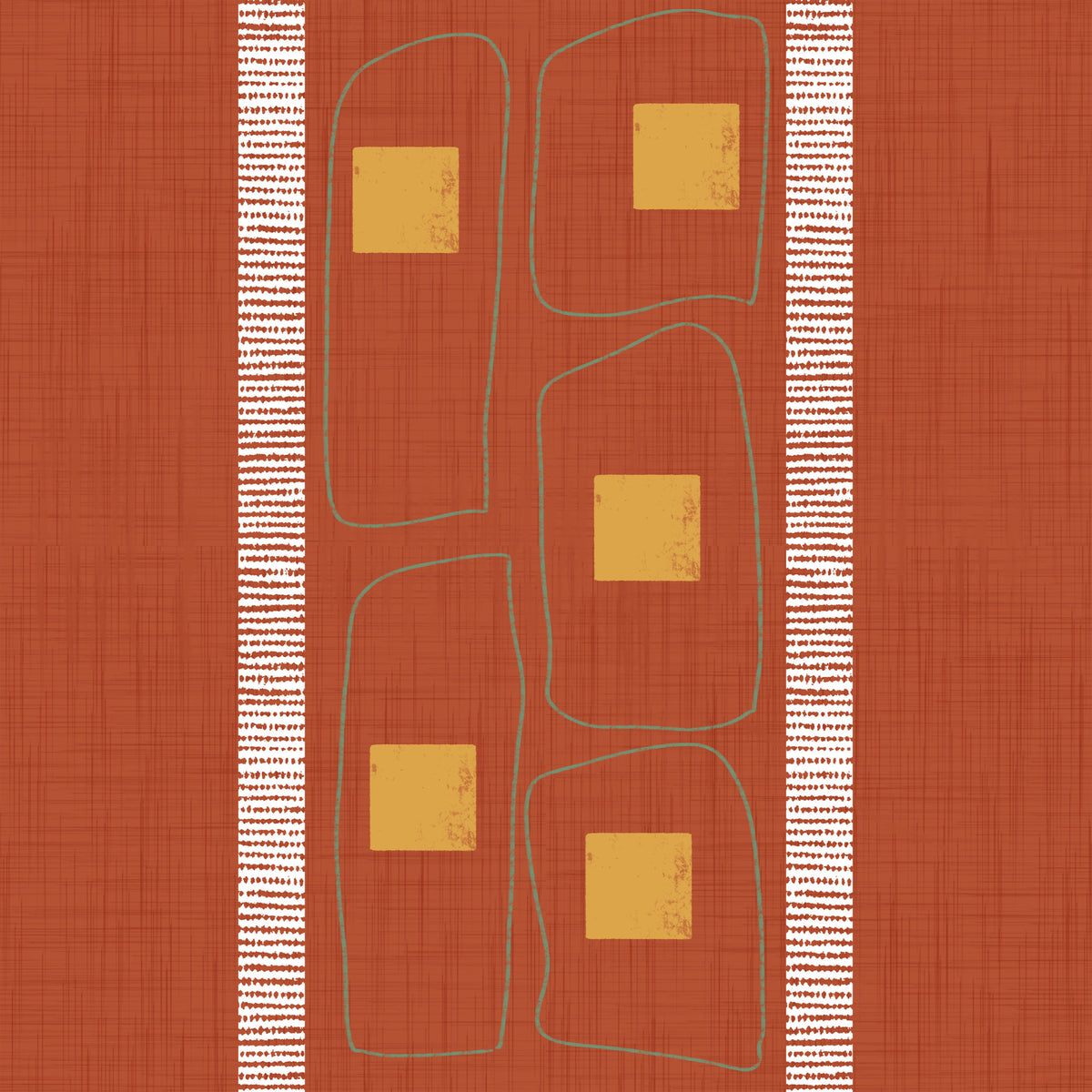 Japandi Frame Lines Terracotta  Wallpaper⁠ in your room — zoomed