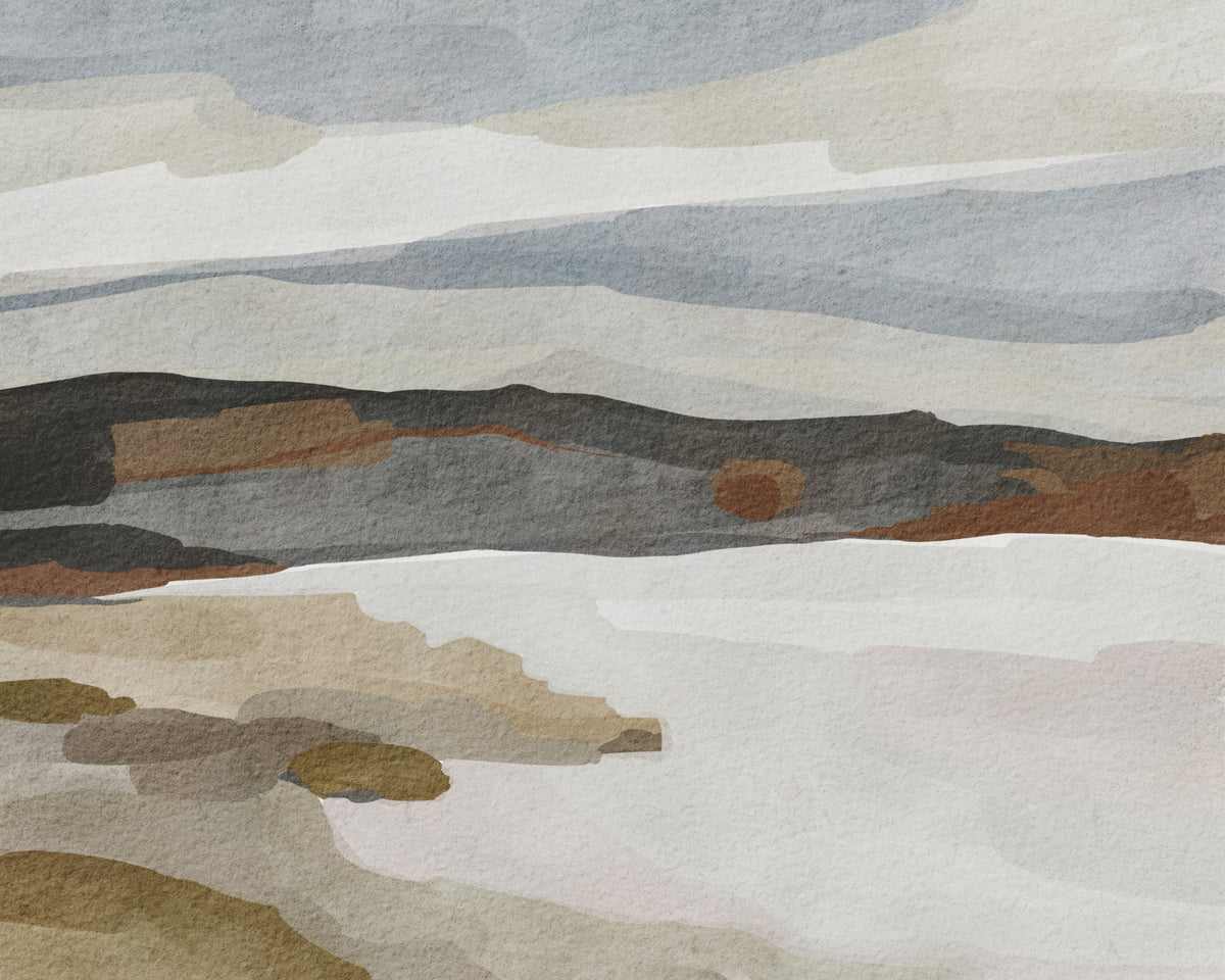 Abstract Mountain Range Wall Mural in your room — zoomed