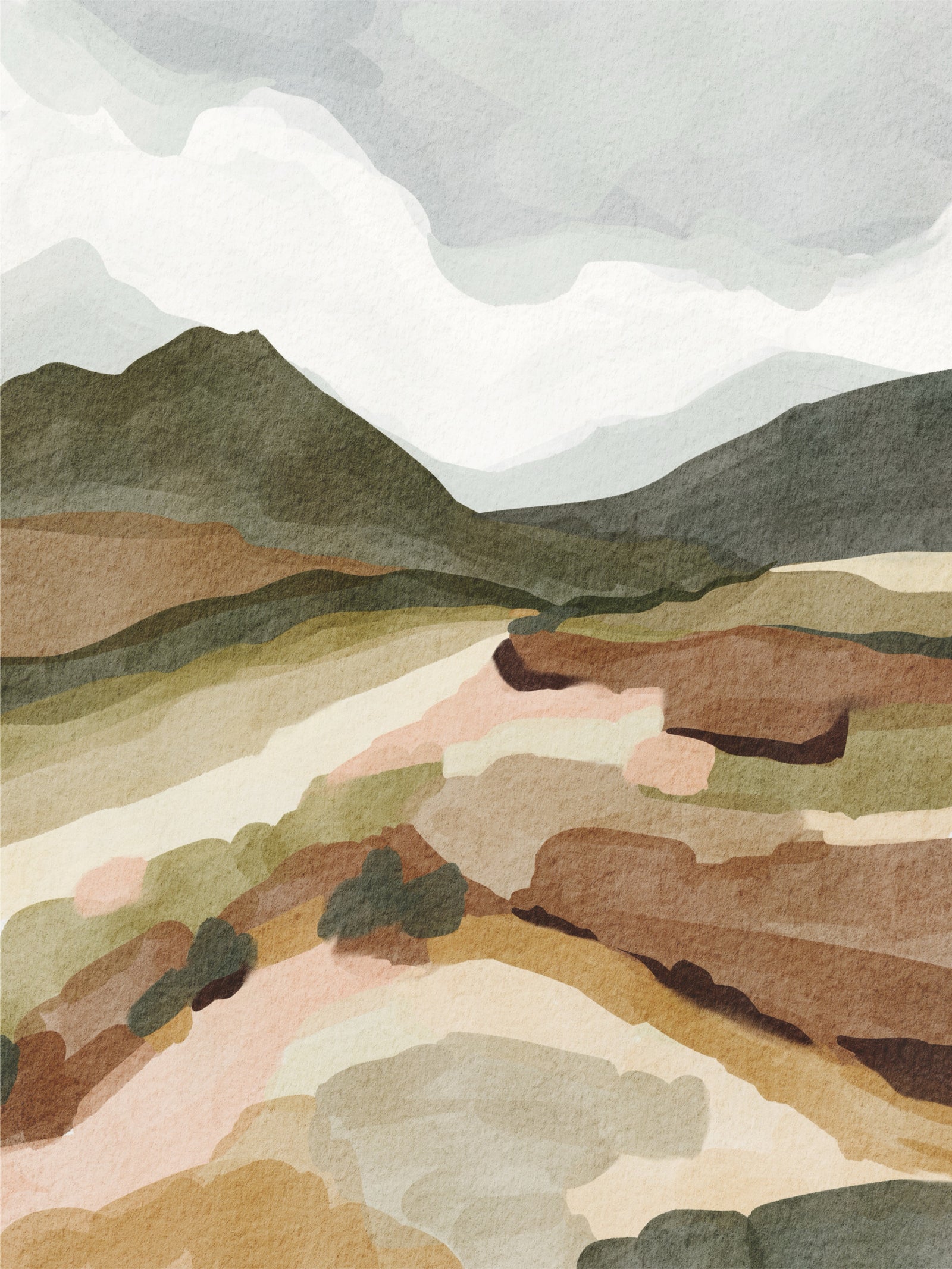 Abstract Mountaincape Wall Mural