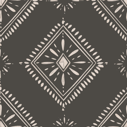Papier peint de diamants chic au charbon de bois⁠