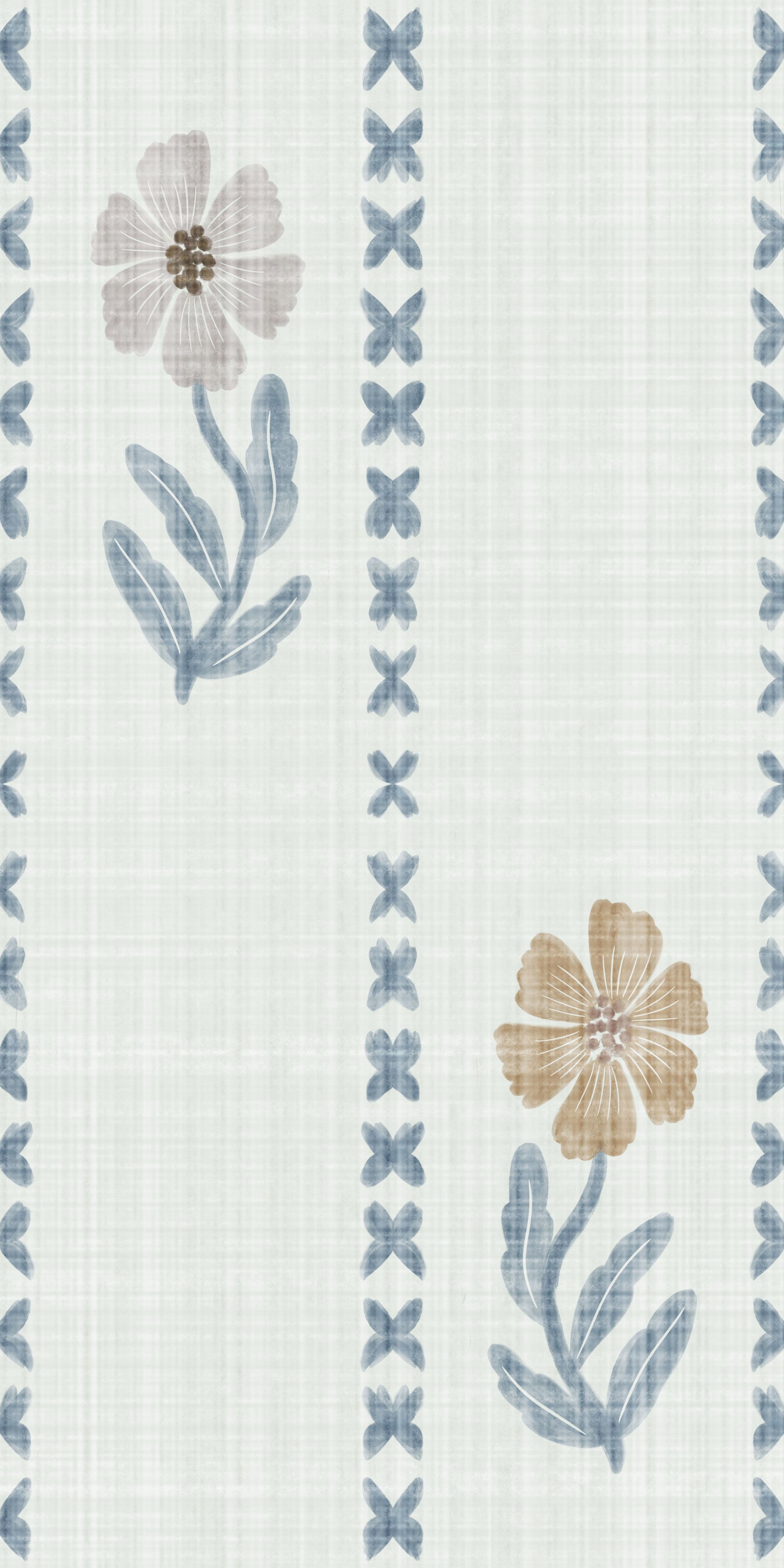 Botanical Stripes Wallpaper⁠