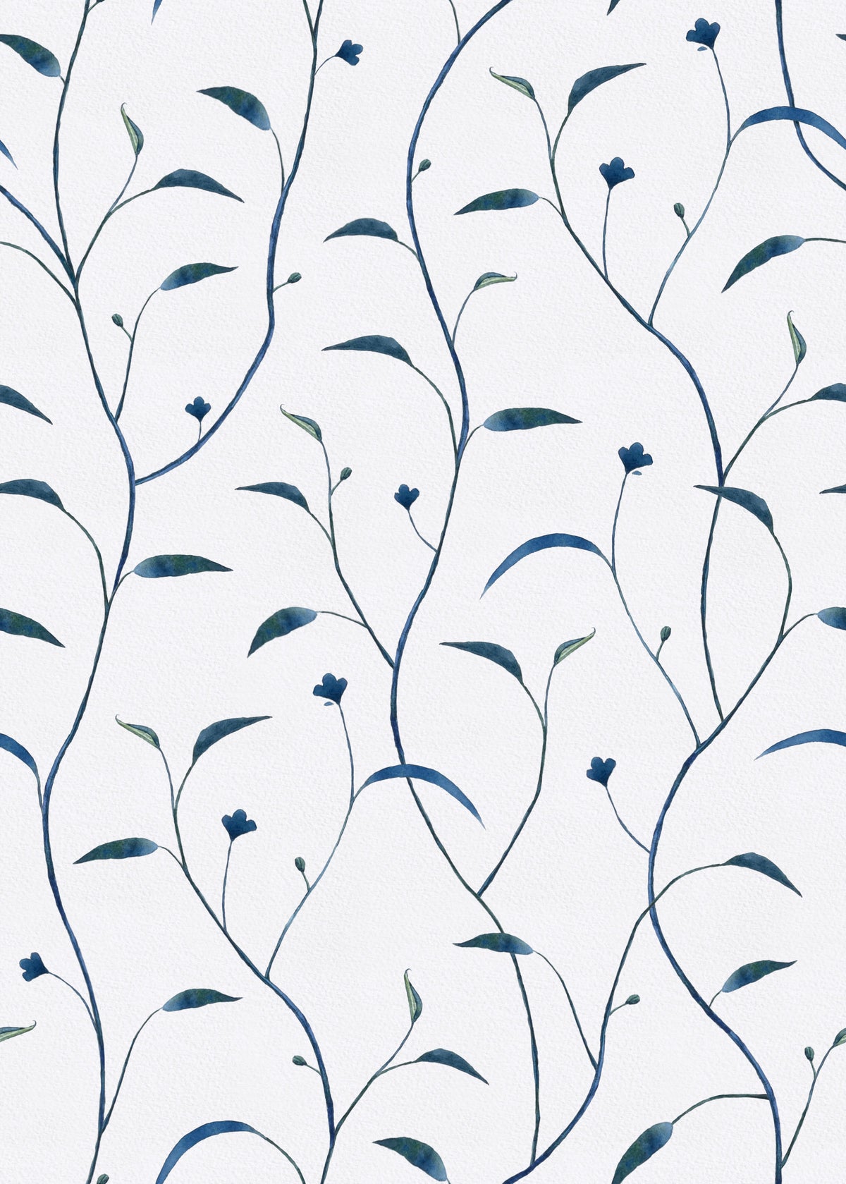 Sprout & Vine - Indigo + vihreä taustakuva⁠ in your room — zoomed