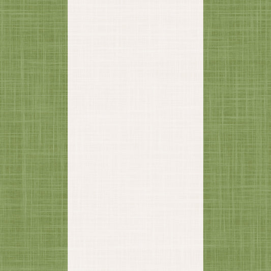 Mediterranean Coastal Stripes Green & Ivory  Wallpaper⁠