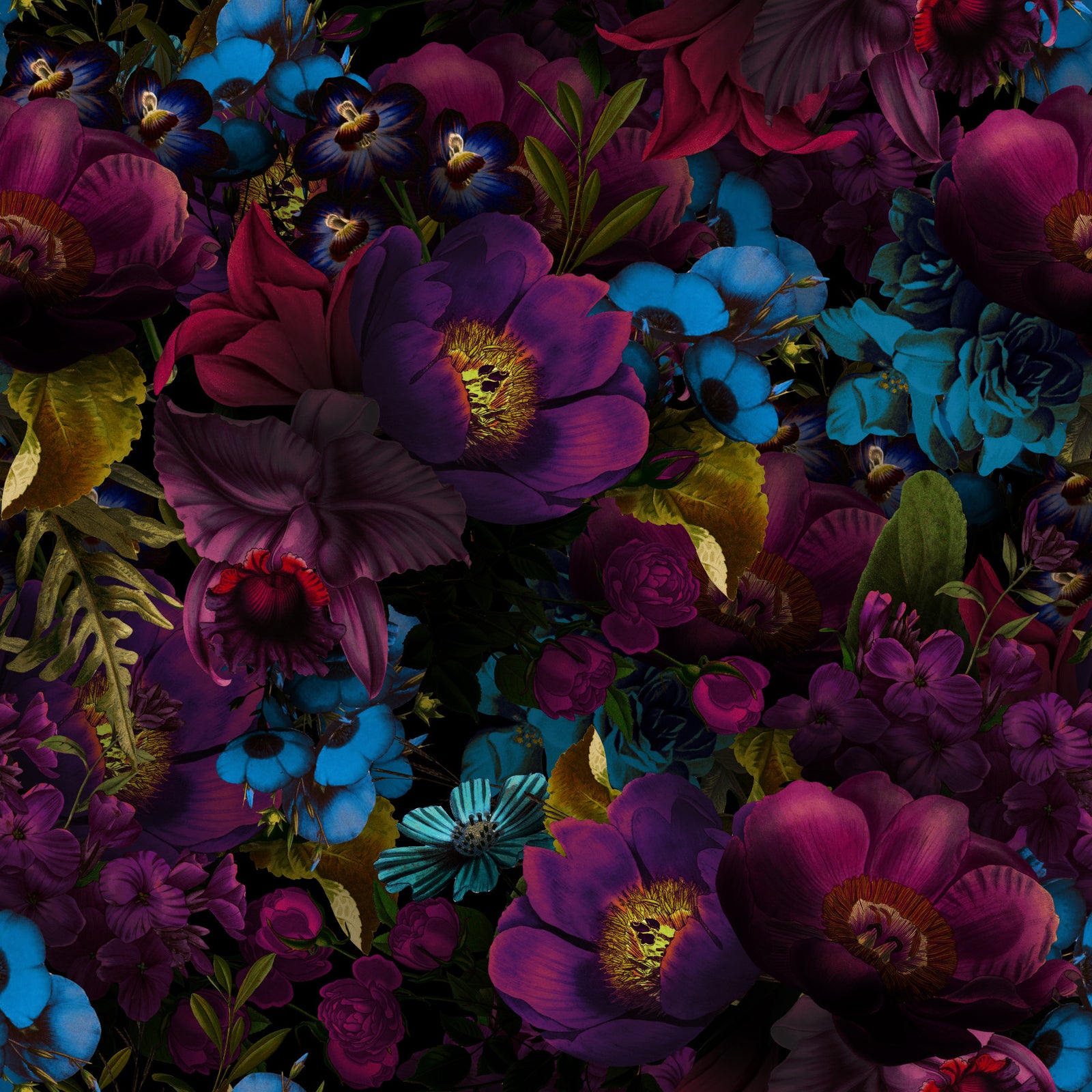 Grandmillénial dramatique Glamour Héritage gothique sombre de Moody Florals 3 Wallpaper⁠