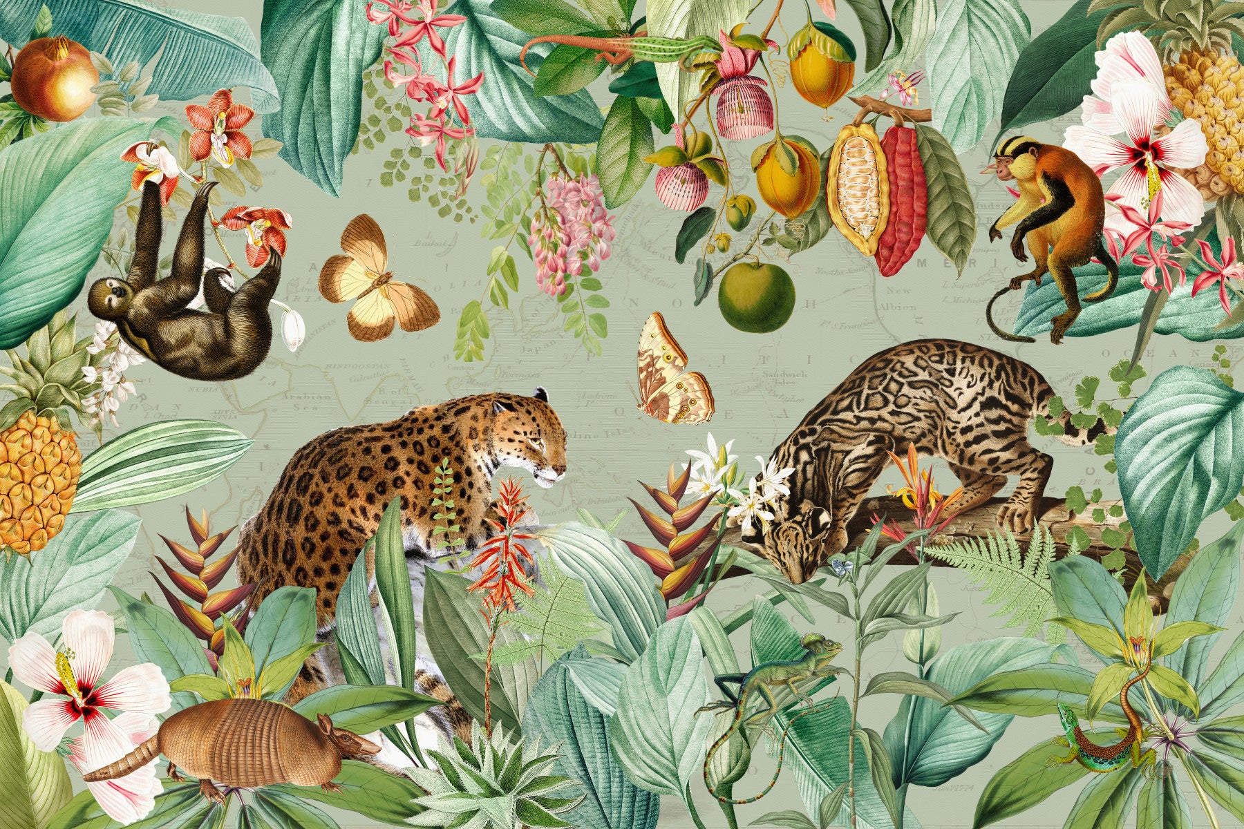 Tropical Vintage Expediție 1 Mural de perete