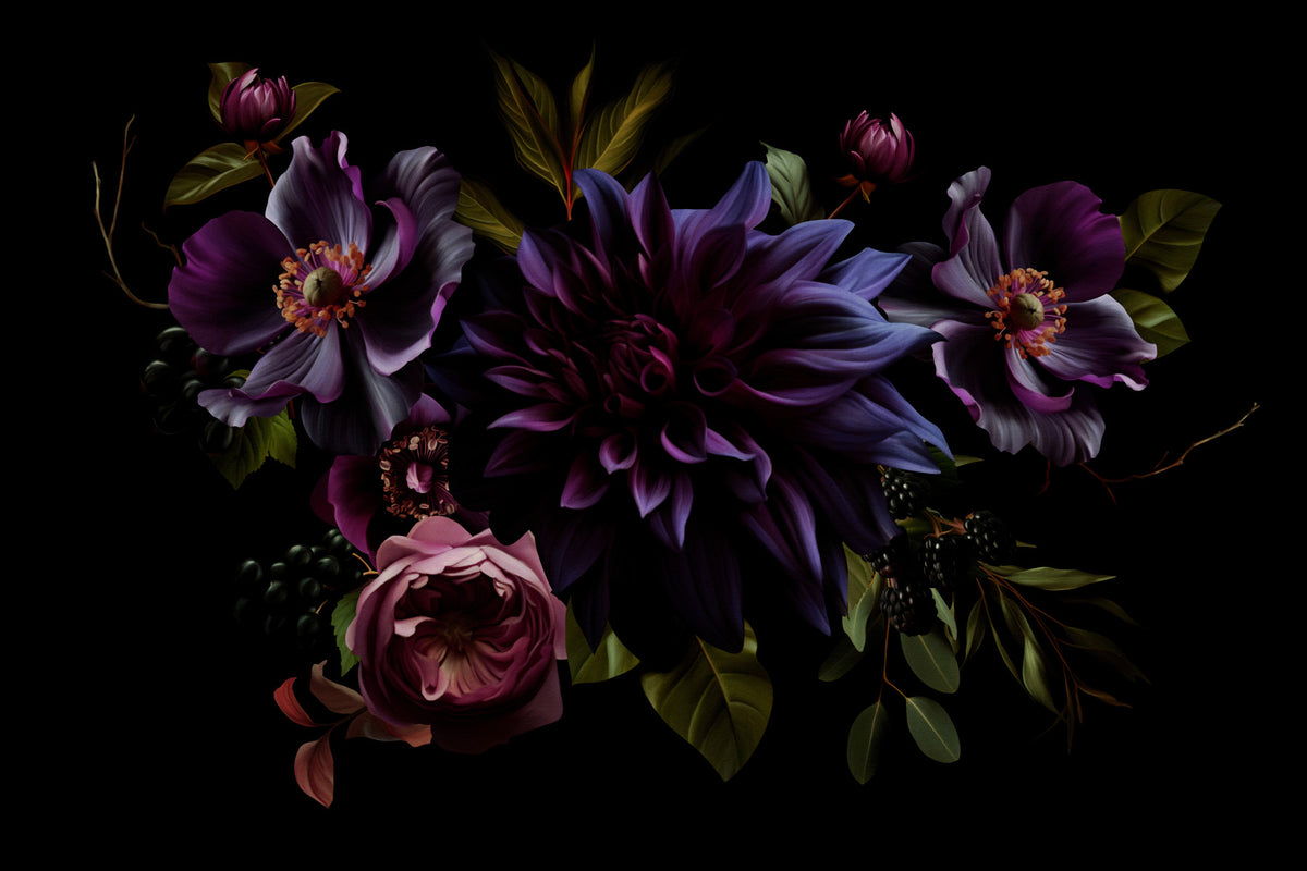 Nocturne Garten Wandmalerei in your room — zoomed