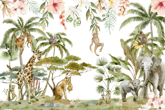 Wilde Wunder Aquarellwand Wandgemälde