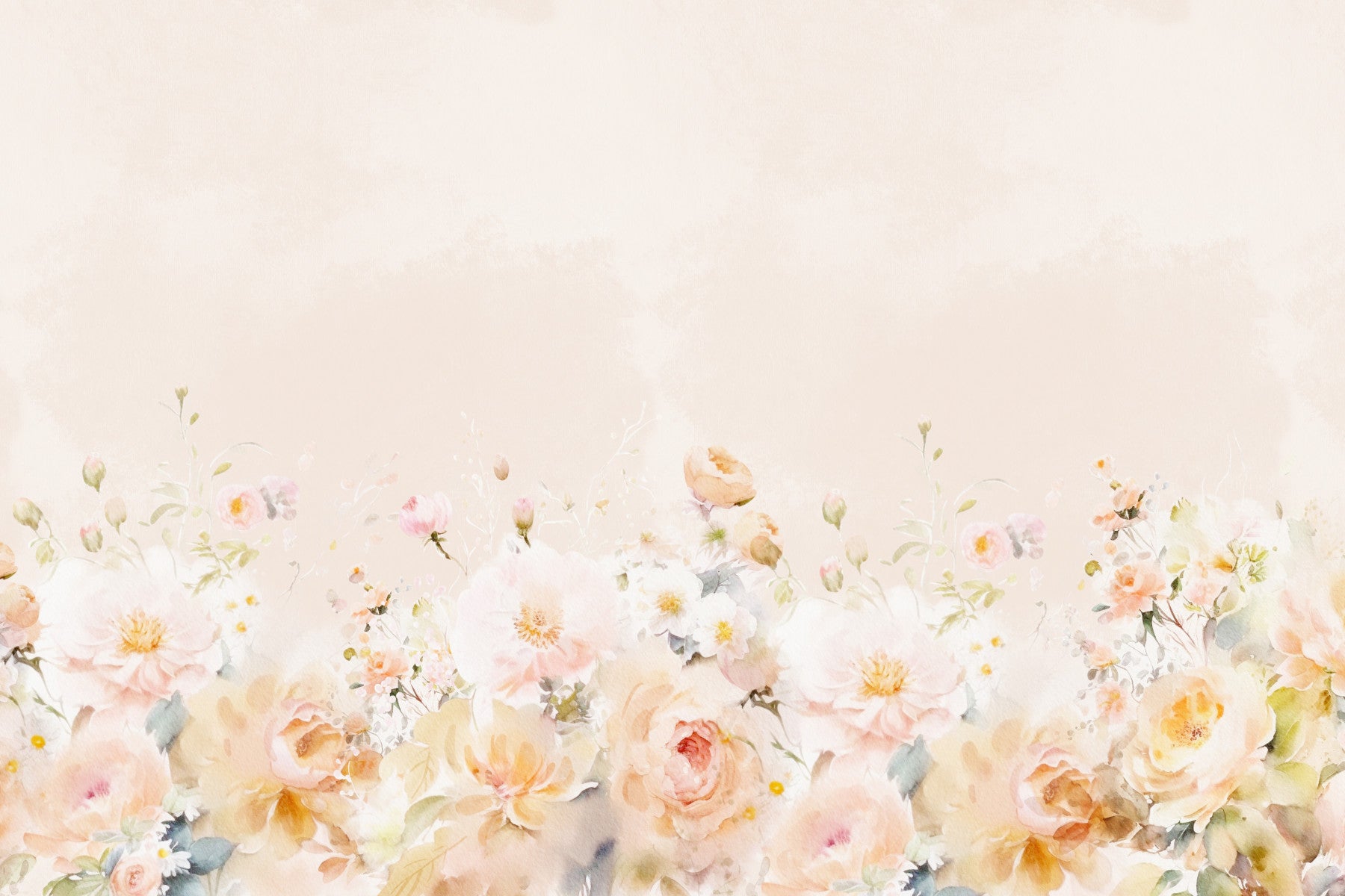 Watercolor Floral Dream Wall Mural