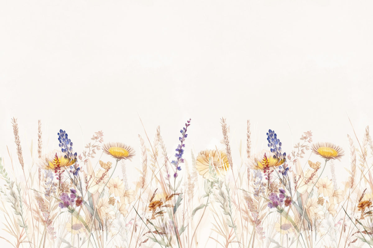 Viskningar av vildblomman Meadow Wall Mural in your room