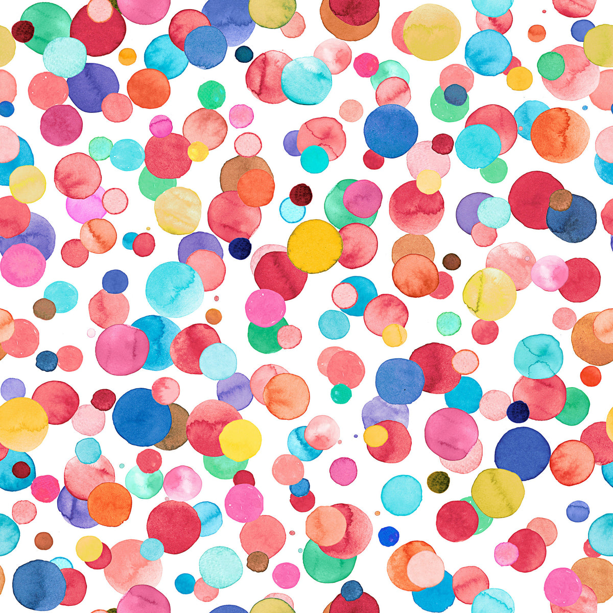 Polka Dots aquarelle papier peint multicolore⁠ in your room — zoomed