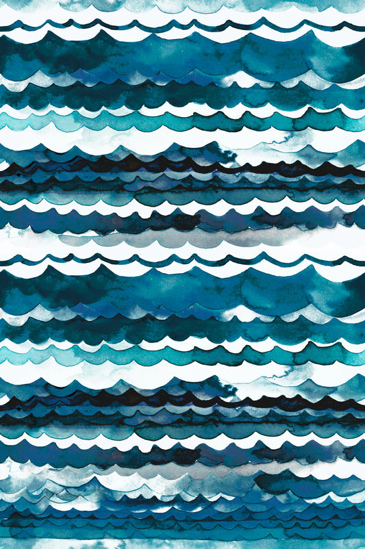 Waves Waves Ocean Blue Wallpaper⁠