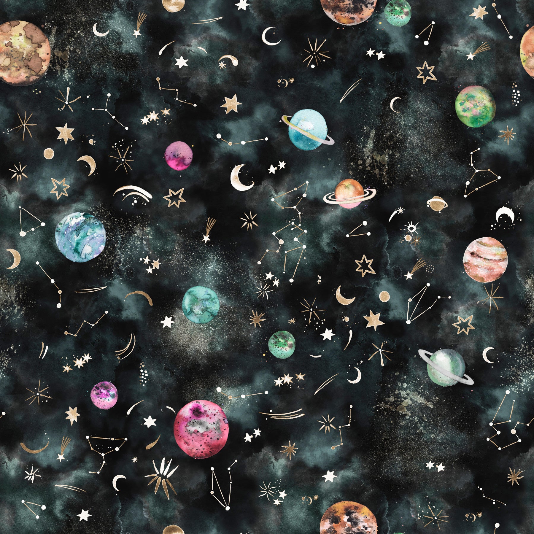 Space Galaxy Astronomie -Konstellationen Planeten Blau Wallpaper⁠