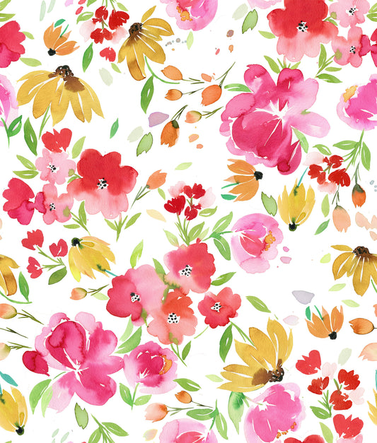 Frühling frische Blumen Natur Rosa gelbe Tapete⁠