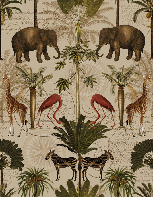 Vintage jungle paradis tapet⁠