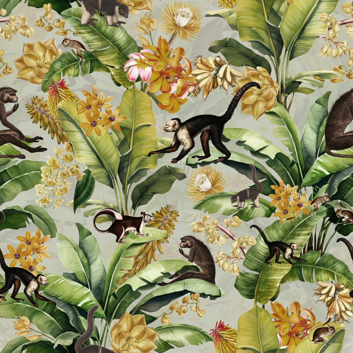 Golden Jungle Paradise Wallpaper⁠ in your room — zoomed