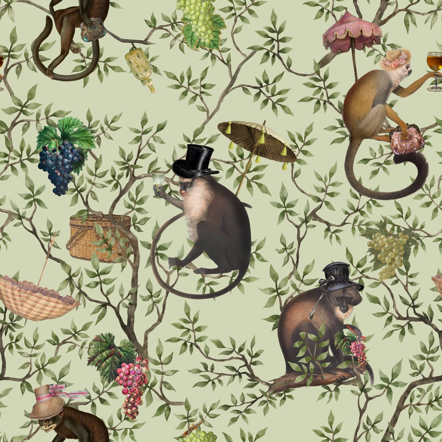 A Primate's Afternoon Tea Wallpaper⁠