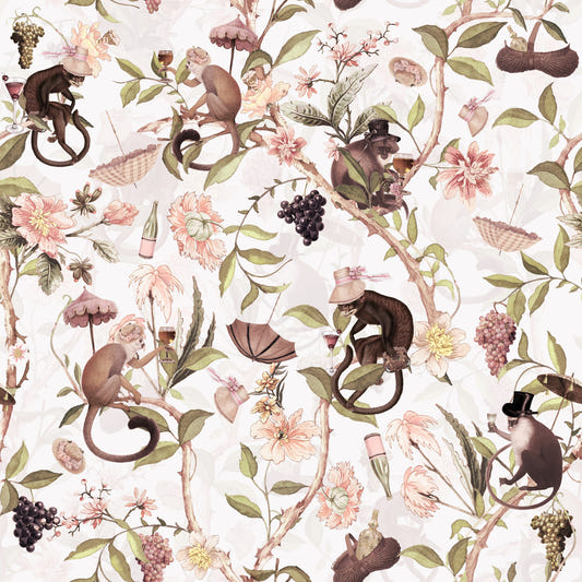 Singes et fleuris