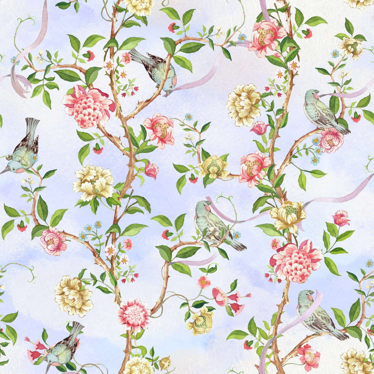 WaterColor Chinoiserie Bloom Wallpaper⁠