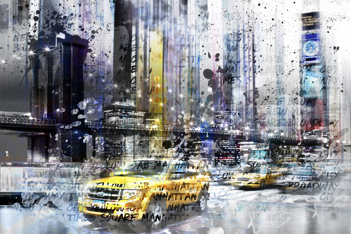 Art moderne New York Collage mural mural in your room — zoomed