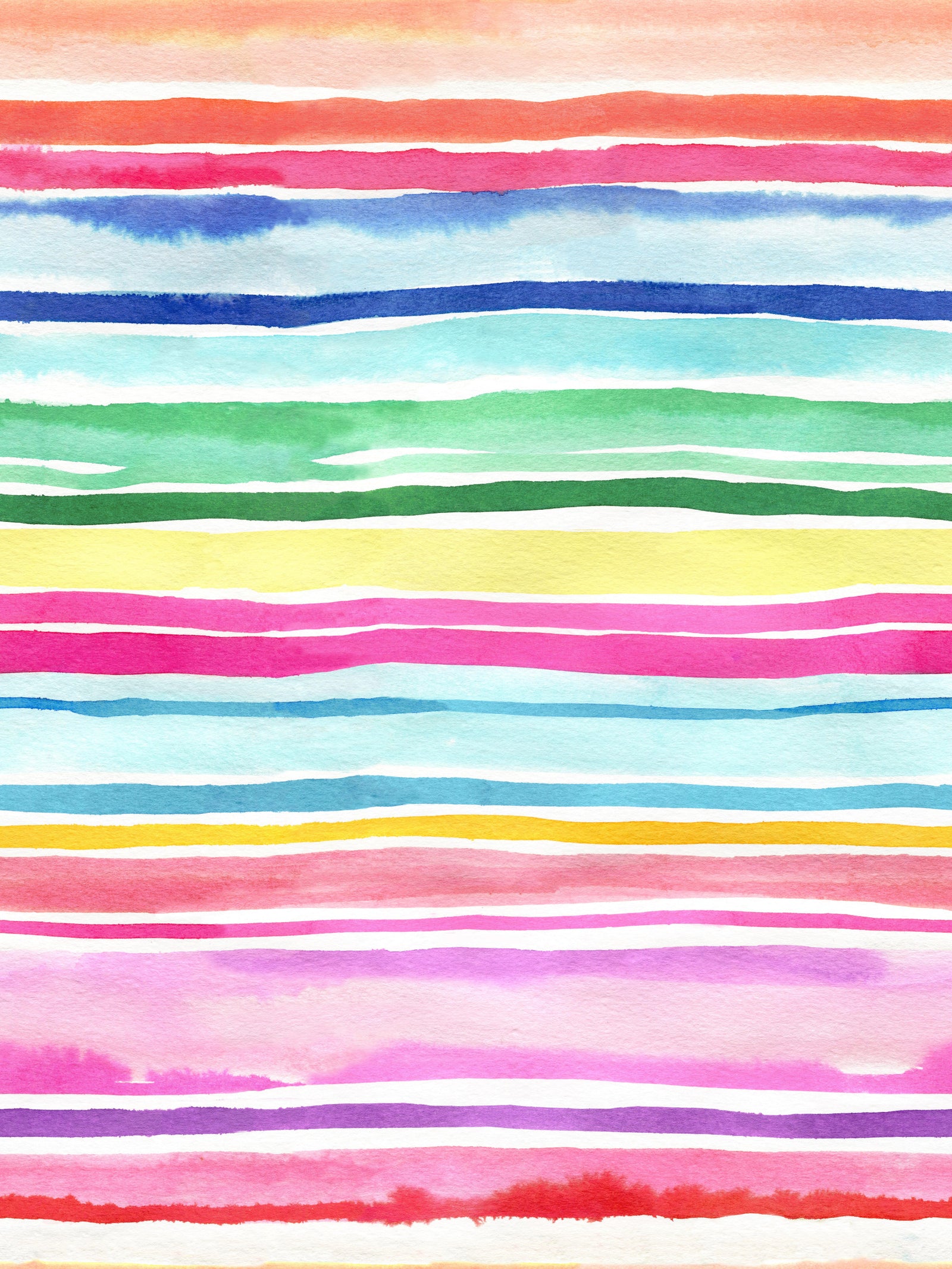 Summer Stripes Happy Stripe Multicolor Wallpaper⁠