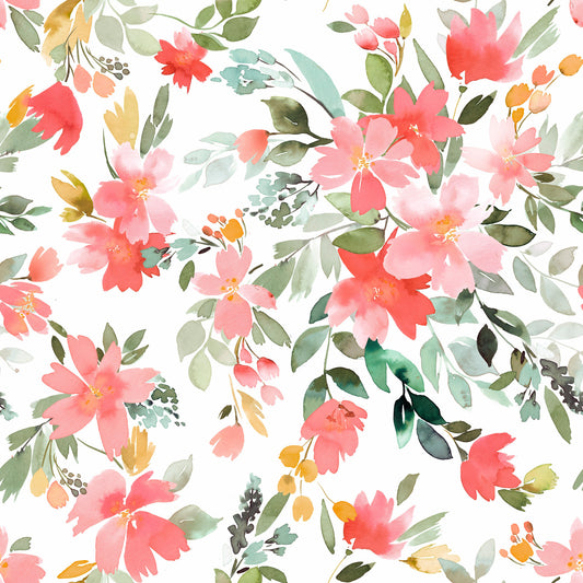 Sommer Oleander Floral Coral Wallpaper⁠