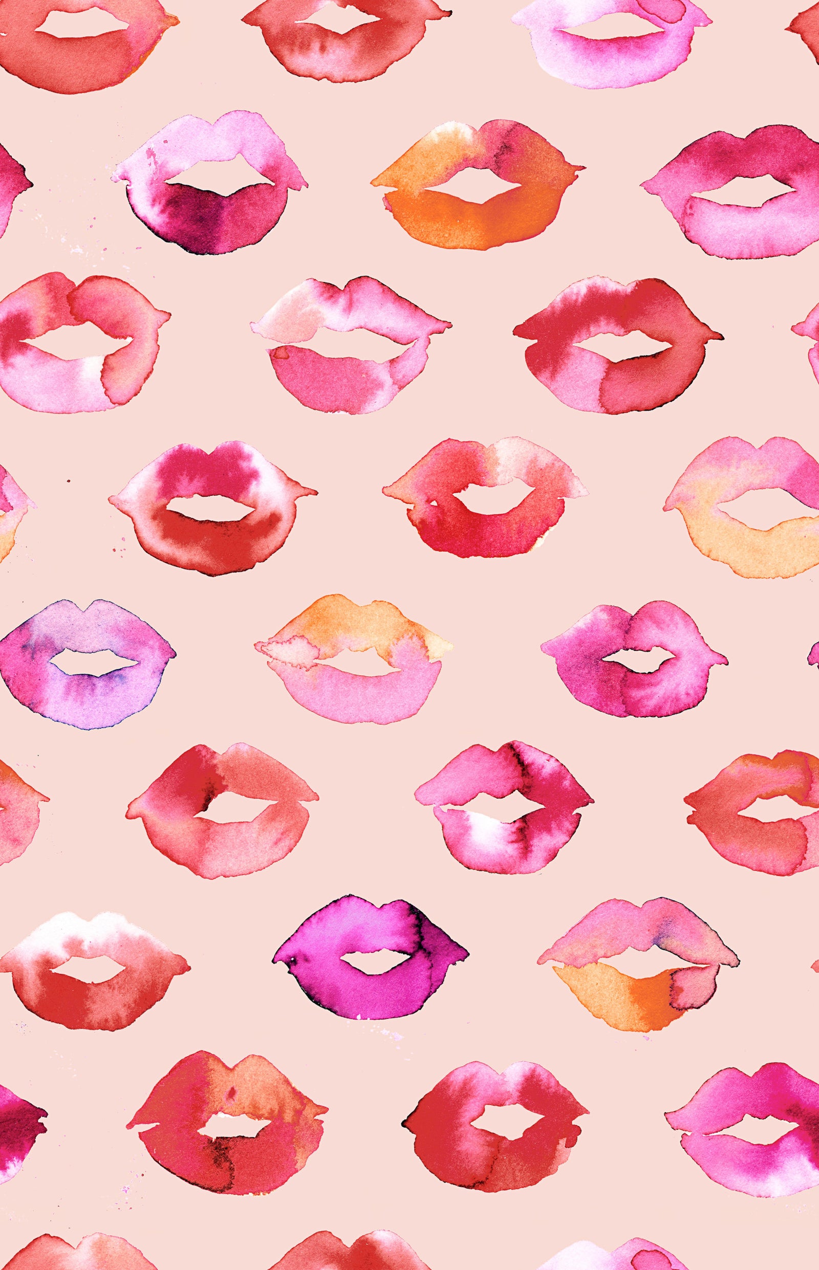Süße rosa Lippen Küsse Liebe Wallpaper⁠ in your room