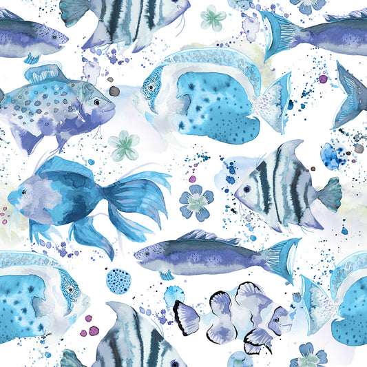 Pesci sottomarini colorati sfondi blu oceano marino hawaiano⁠
