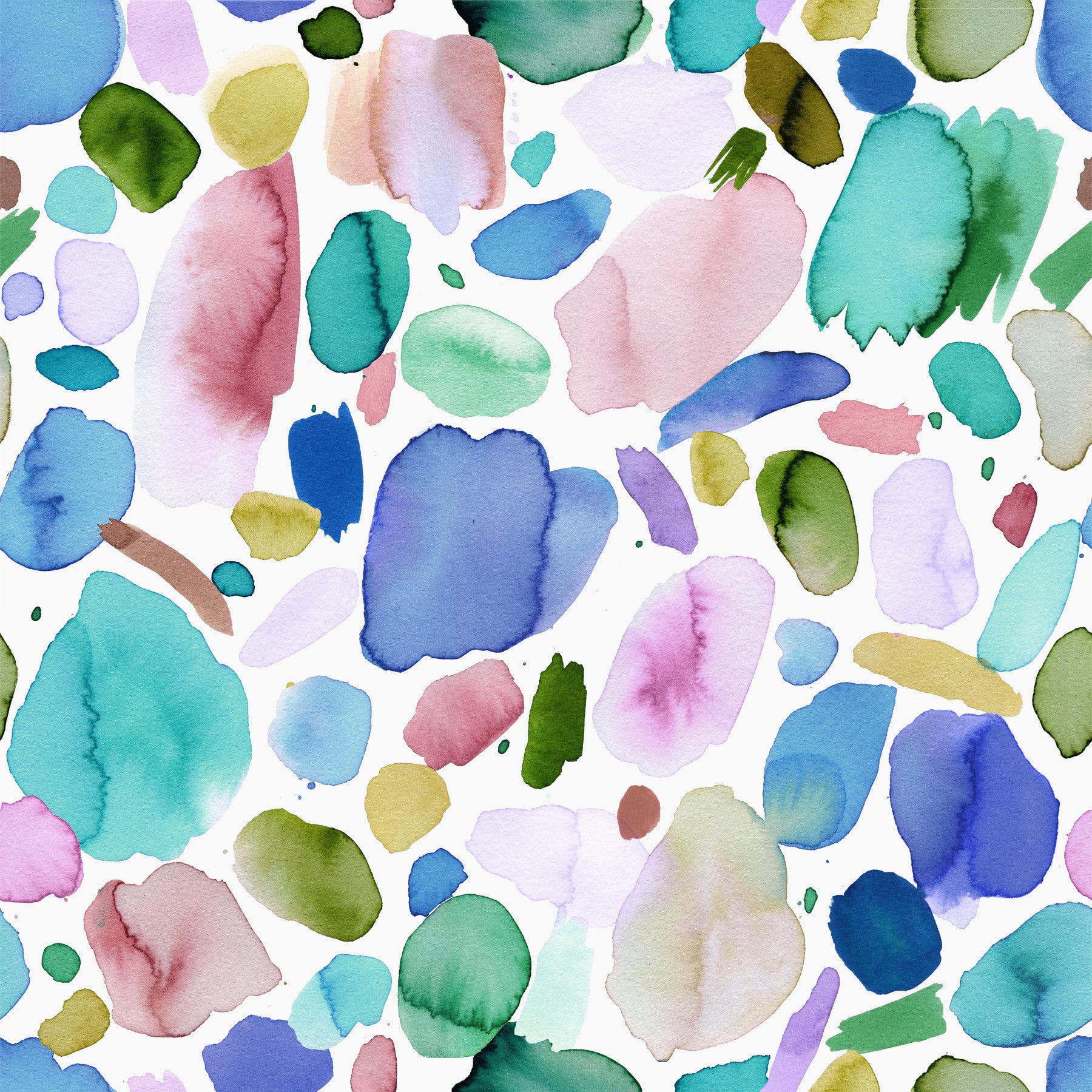 Aquarell abstrakte künstlerische Striche Blue Wallpaper⁠ in your room — zoomed
