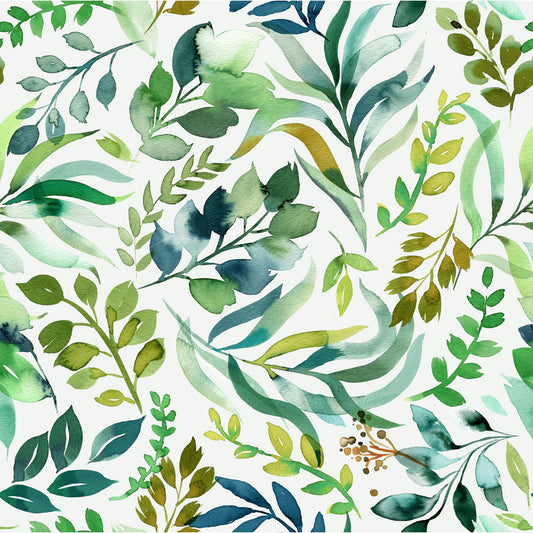 Watercolor Botanical Leaves  Wallpaper⁠