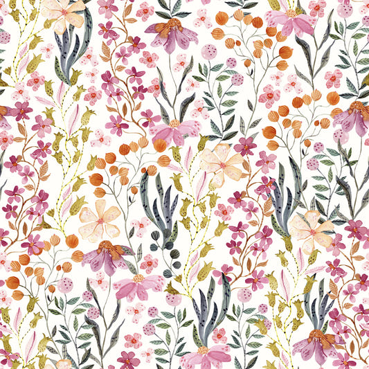 Watercolor Blossom Garden Wallpaper⁠