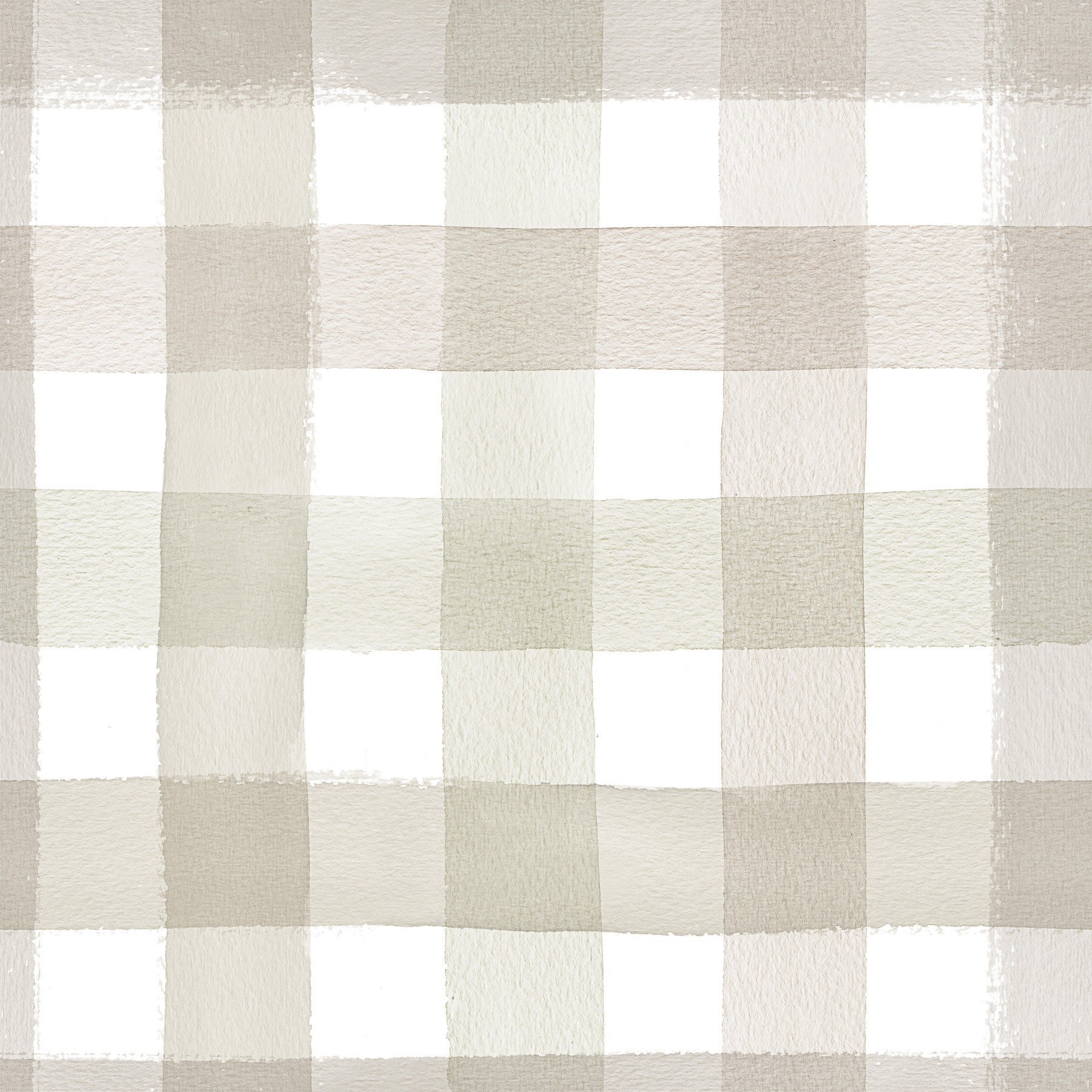 Watercolor Classic Gingham Beige Wallpaper⁠