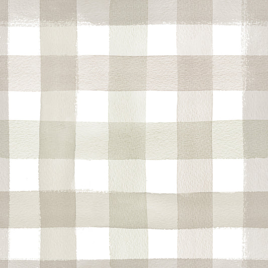Akvarell Classic Gingham Beige Wallpaper⁠