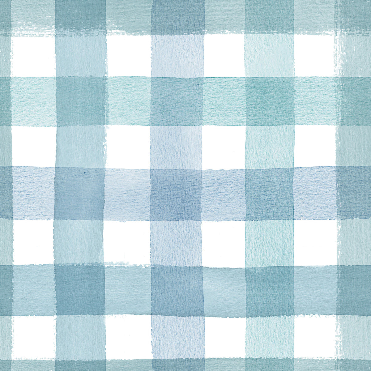 Akvarell Classic Gingham Blue Wallpaper⁠