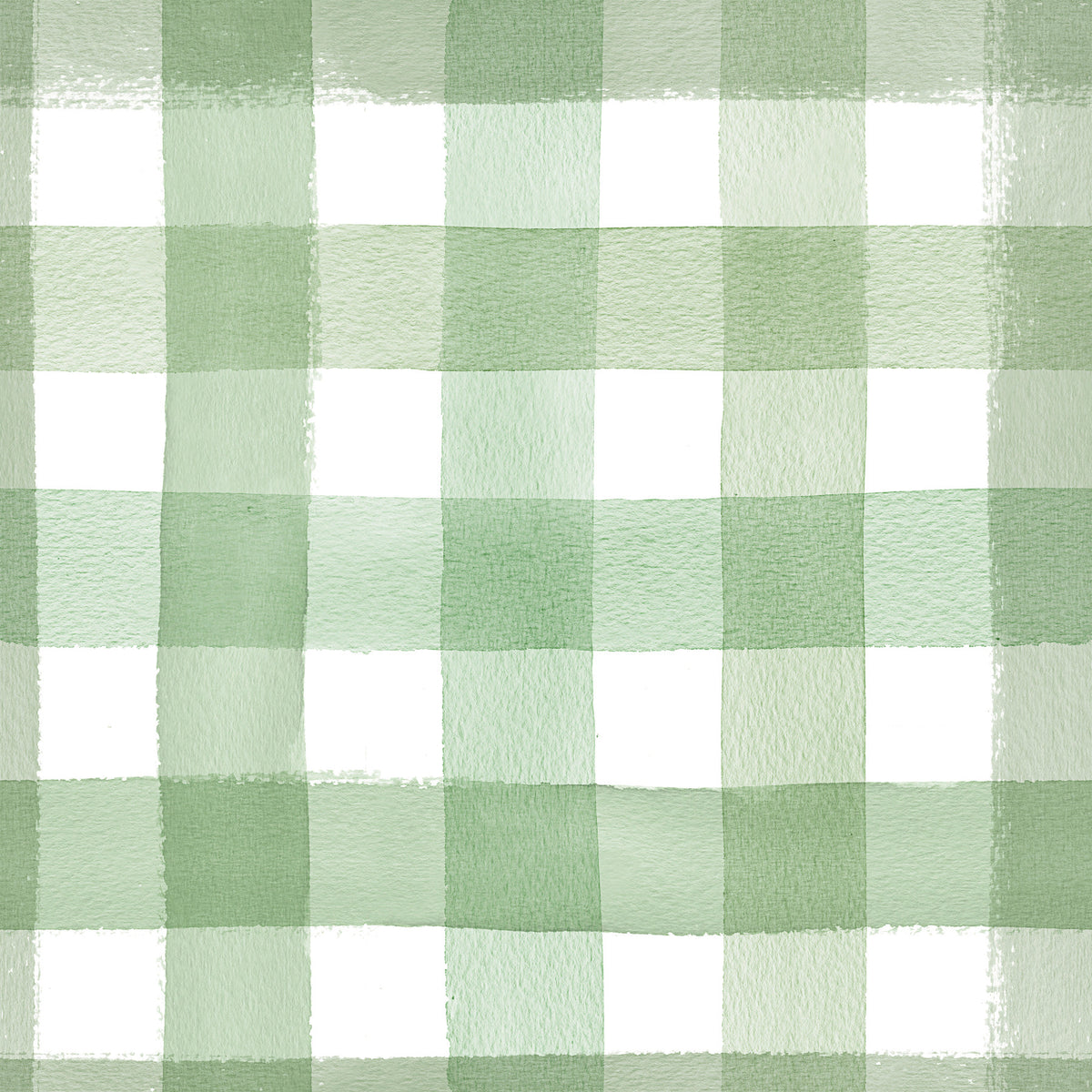 Watercolor Classic Gingham Green Wallpaper⁠ in your room — zoomed