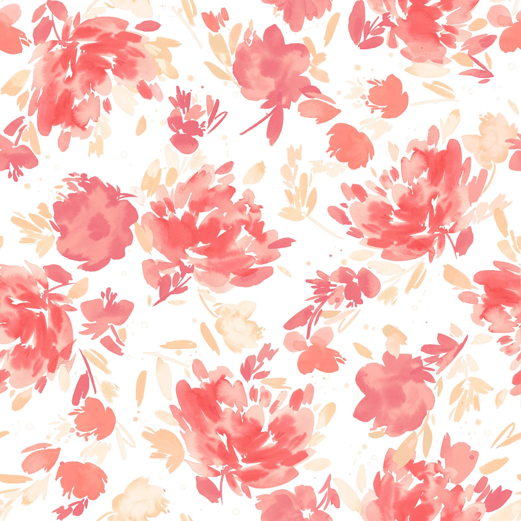 Aquarell edele Rosen Korallen Pfirsich Wallpaper⁠