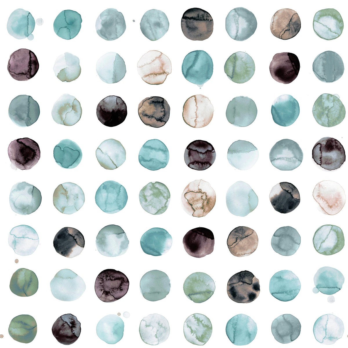 Watercolor Minimal Scandi Dots Aqua Blue Wallpaper⁠ in your room — zoomed