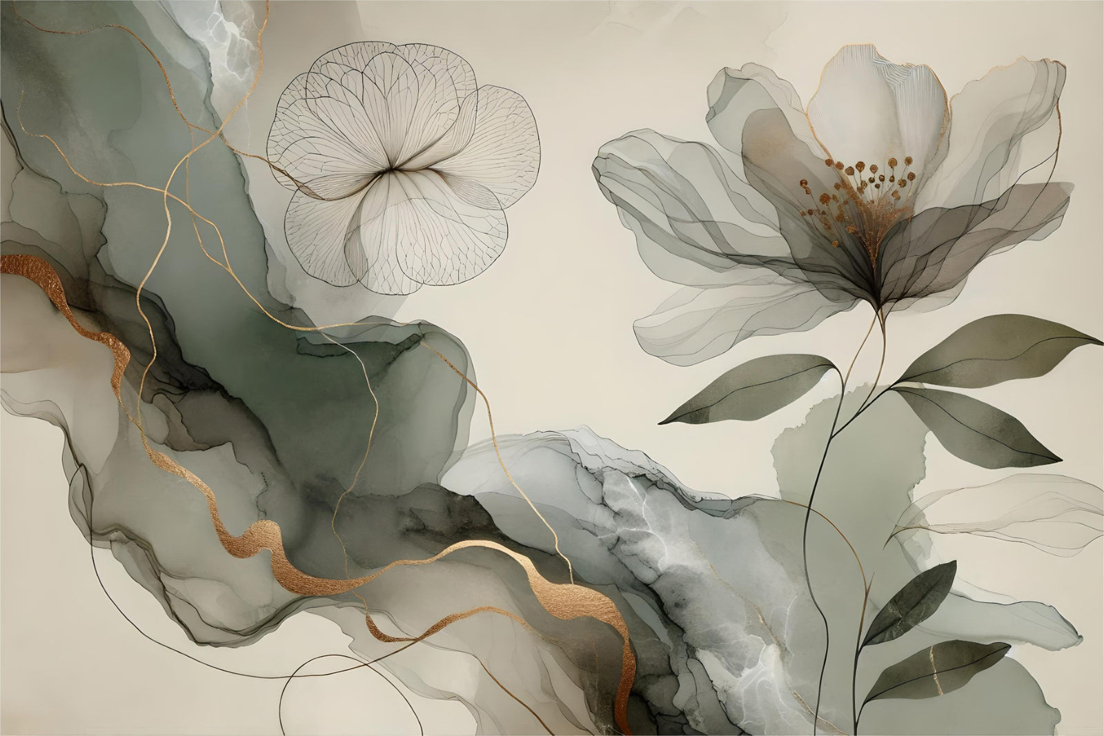 Dreamy Sage Garden Wall Mural