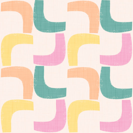 Pastel Retro Boomerang - Mid -århundrede moderne tapet⁠