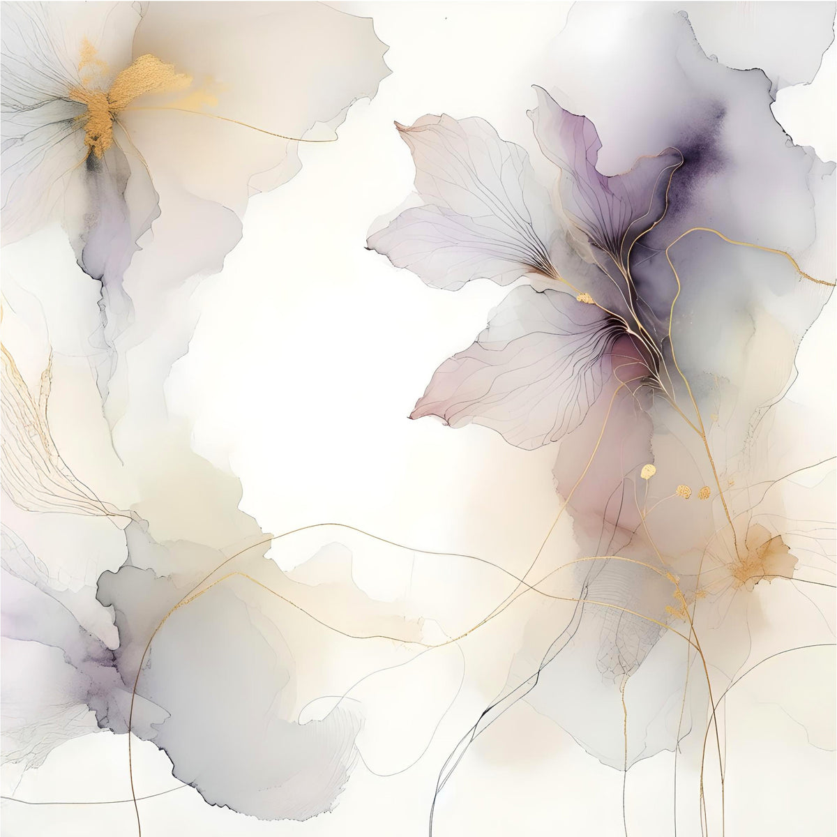 Lila Blossom Farben Wandmalerei