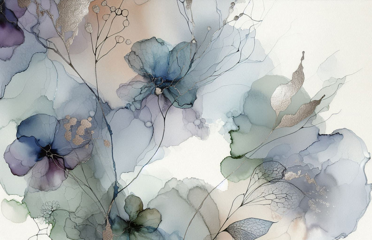 Murale murale essence a fioritura morbida in your room — zoomed