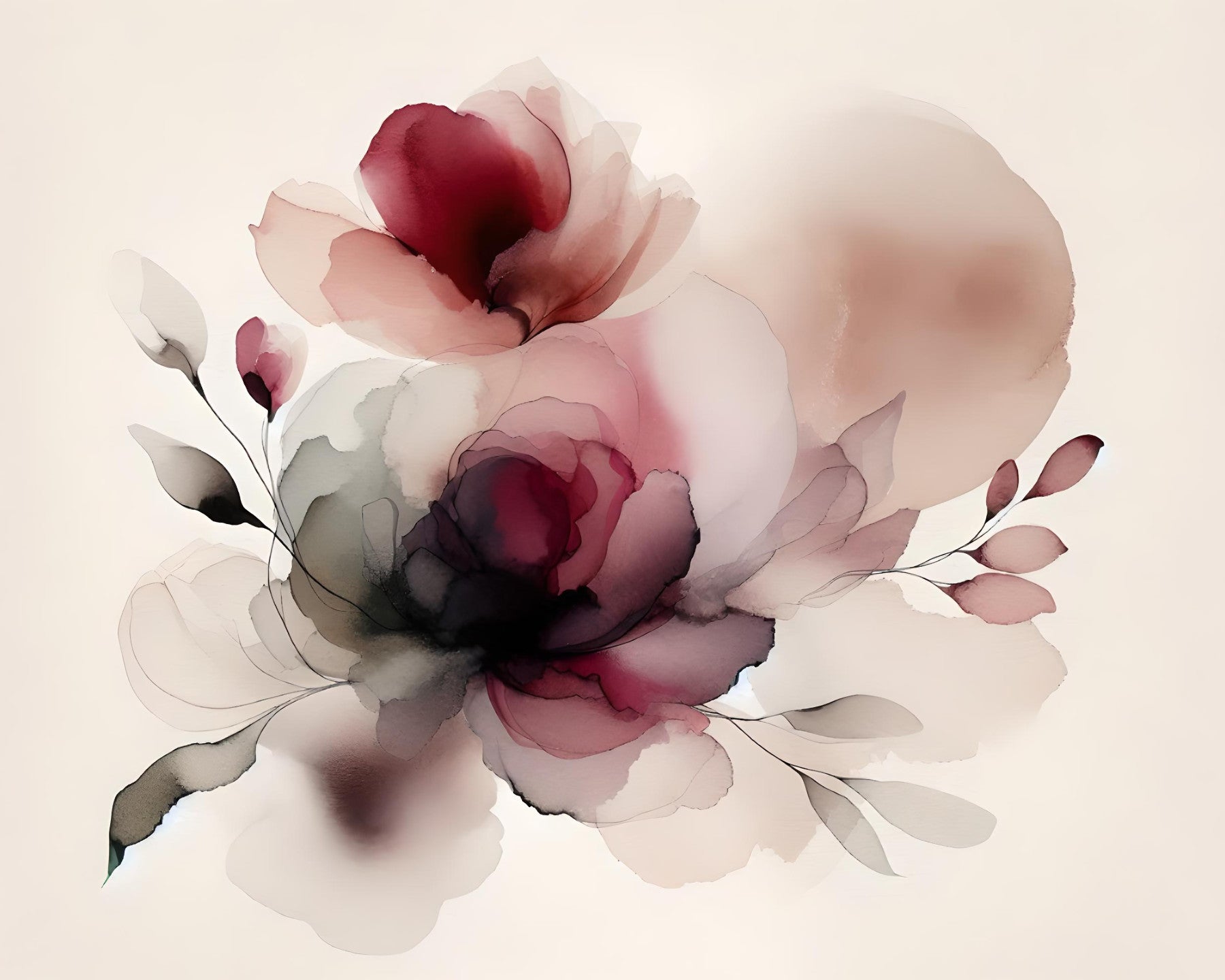 柔らかい花びらの夢の壁の壁画 in your room — zoomed